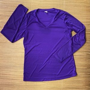 SPORT-TEK Long Sleeve V-neck Tee Size Medium